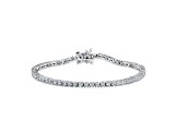 Sterling Silver 2MM Everyday Tennis Bracelet Size - 6 Inches, Color Silver