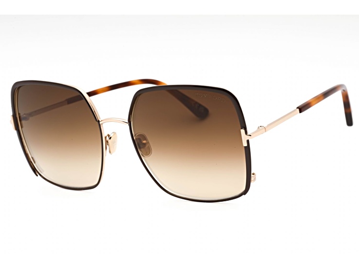 Tom Ford Shiny Dark Brown Square Frame / Gradient Brown  display picture 1