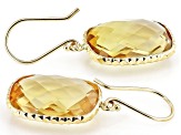 Yellow Citrine 14K Yellow Gold Dangle Earrings 18.00ctw