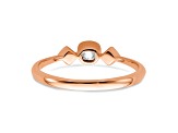 14K Rose Gold Petite Cushion Diamond Ring 0.24ctw
