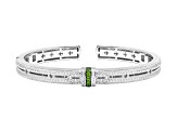 Judith Ripka 0.30ctw Chrome Diopside and 3.85ctw Bella Luce® Rhodium Over Sterling Silver Bracelet