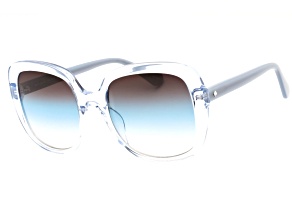 Kate Spade WENONA Translucent White and Blue Square Frame / Brown Teal Lenses Sunglasses