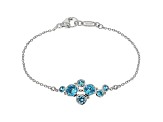 Judith Ripka 3.2ctw Sky Blue Bella Luce Diamond Simulant Rhodium Over Sterling Silver Bracelet