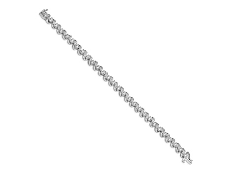 Rhodium Over 14k White Gold Diamond Bracelet