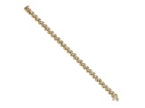 14k Yellow Gold and 14k White Gold with Rhodium over 14k Yellow Gold Diamond Bracelet