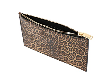 Saint Laurent Leopard Printed Calfskin Leather Small Pouch