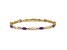 14k Yellow Gold and Rhodium Over 14k Yellow Gold Amethyst and Diamond Bracelet