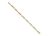 14k Yellow Gold and Rhodium Over 14k Yellow Gold Opal and Diamond Bracelet