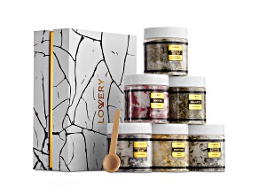 Lovery Epsom Salts Gift Set, 6 Scented Relaxing Spa Bath Soaks Plus Wooden Scoop and Gift Box