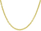 Judith Ripka Verona 14K Yellow Gold Clad 36" Textured Rolo Link Necklace