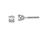 Rhodium Over 14K Gold Certified Lab Grown Diamond 1/2ct. VS/SI GH+, Screw Back Earrings