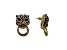 Off Park® Collection, Gold-Tone Black Stripe Tiger Door Knocker Crystal Earrings.