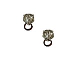 Off Park® Collection, Silver-Tone Black Stripe Tiger Door Knocker Crystal Earrings.