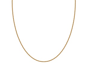 18k Yellow Gold Over Sterling Silver Bead Chain
