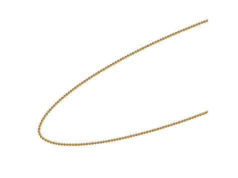 18k Yellow Gold Over Sterling Silver 18" Bead Chain