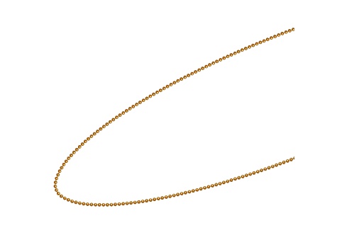 18k Yellow Gold Over Sterling Silver 24" Bead Chain