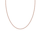 18k Rose Gold Over Sterling Silver 18" Bead Chain