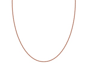 18k Rose Gold Over Sterling Silver 24" Bead Chain