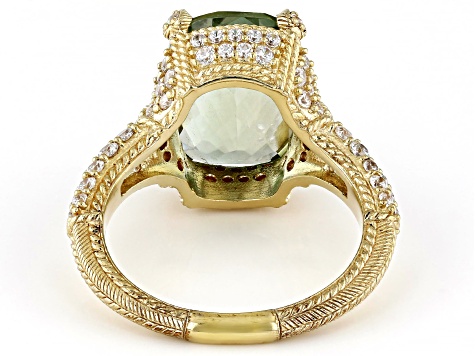 JUDITH RIPKA gold overlay engagement ring size hot 10