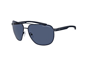 Armani Exchange Men's 63mm Matte Blue Sunglasses
