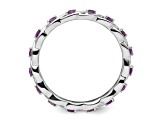 Sterling Silver Stackable Expressions Amethyst Ring 0.31ctw
