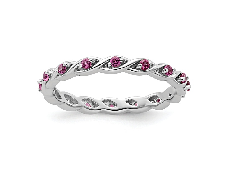 Sterling Silver Stackable Expressions Rhodolite Ring 0.35ctw