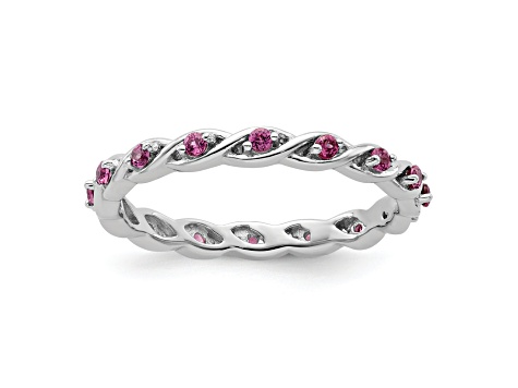 Sterling Silver Stackable Expressions Rhodolite Ring 0.35ctw