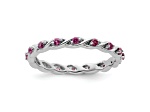 Sterling Silver Stackable Expressions Rhodolite Ring 0.35ctw