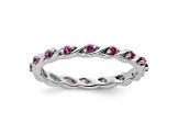 Sterling Silver Stackable Expressions Rhodolite Ring 0.35ctw