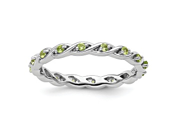 Picture of Sterling Silver Stackable Expressions Peridot Ring 0.25ctw