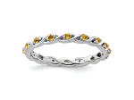 Sterling Silver Stackable Expressions Citrine Ring 0.24ctw