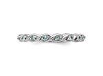 Sterling Silver Stackable Expressions Blue Topaz Ring 0.31ctw
