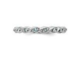 Sterling Silver Stackable Expressions Blue Topaz Ring 0.31ctw