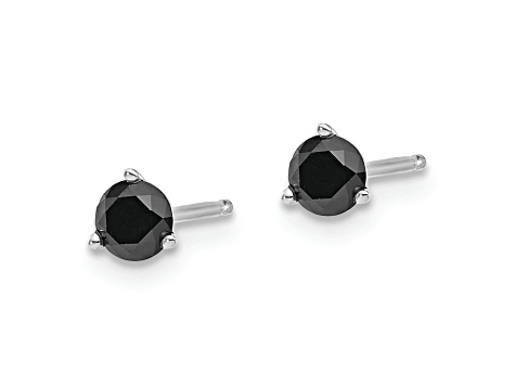 14K White Gold .40ct Black Diamond Stud Earrings