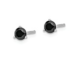 14K White Gold .40ct Black Diamond Stud Earrings