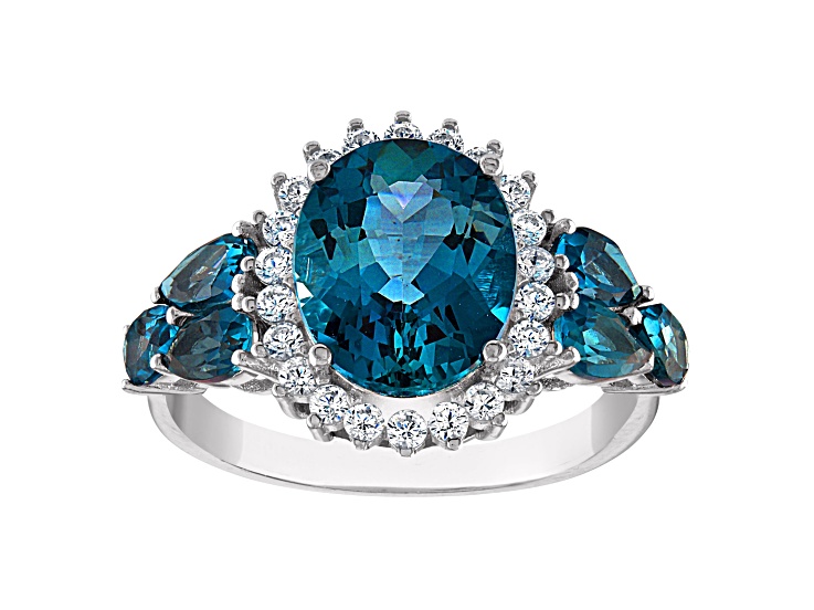 London Blue Topaz Sterling Silver Ring 5.75ctw - 13S8ZA | JTV