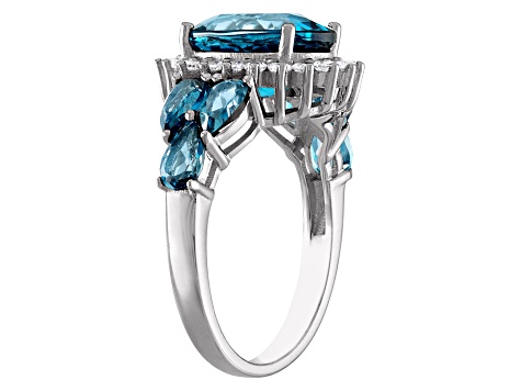 London Blue Topaz Sterling Silver Ring 5.75ctw - 13S8ZA | JTV