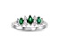 0.37ctw Emerald and Diamond Ring in 14k White Gold