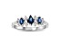 0.55ctw Marquise Sapphire and Diamond Ring in 14k White Gold