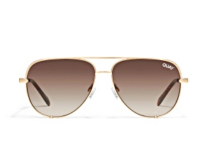 Quay High Key Micro Gold Aviator Frame / Brown Lenses Sunglasses