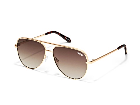 Quay High Key Micro Gold Aviator Frame / Brown Lenses  display picture 3