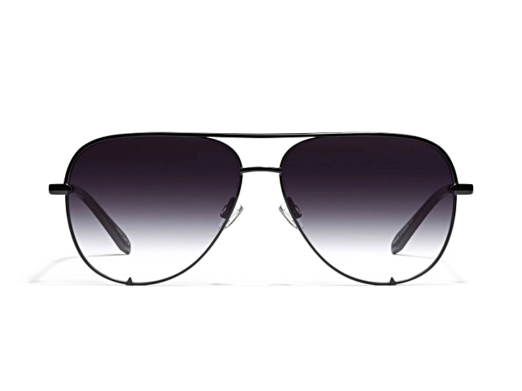 Quay High Key Micro Black Aviator Frame / Smoke Lenses Sunglasses