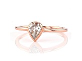 White Lab-Grown Diamond 14k Rose Gold Solitaire Ring 0.50ctw