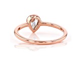 White Lab-Grown Diamond 14k Rose Gold Solitaire Ring 0.50ctw