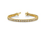 14K Two-tone Gold I1/G-H Diamond Tennis Bracelet 3.54ctw