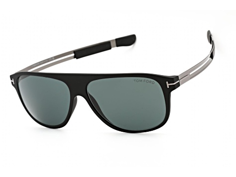 Tom Ford Matte Black Frame / Blue Lenses Sunglasses - 13WD2A  display picture 2