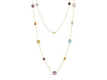 Picture of Multi-Gem 14k Yellow Gold 34" Necklace 40.08ctw