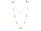 Multi-Gem 14k Yellow Gold 34" Necklace 40.08ctw