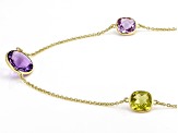 Multi-Gem 14k Yellow Gold 34" Necklace 40.08ctw