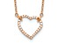 14K Rose Gold Lab Grown Diamond Heart Pendant Necklace